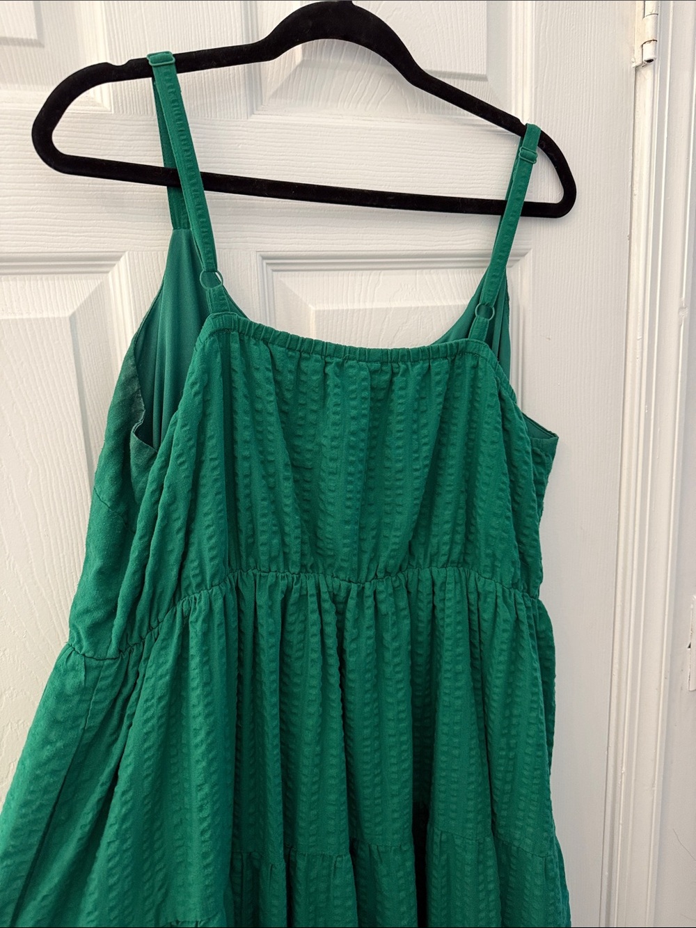 torrid Emerald Green Tiered Maxi Dress with Spaghetti Straps - Picture 5 of 6